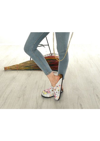 Azizsahinshoes 6311 Gözlüklü Köpek Sabo Terlik modelleri