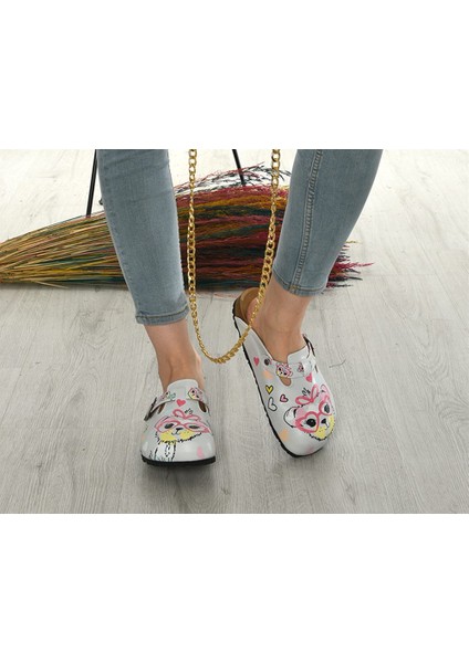 Azizsahinshoes 6311 Gözlüklü Köpek Sabo Terlik indirimleri