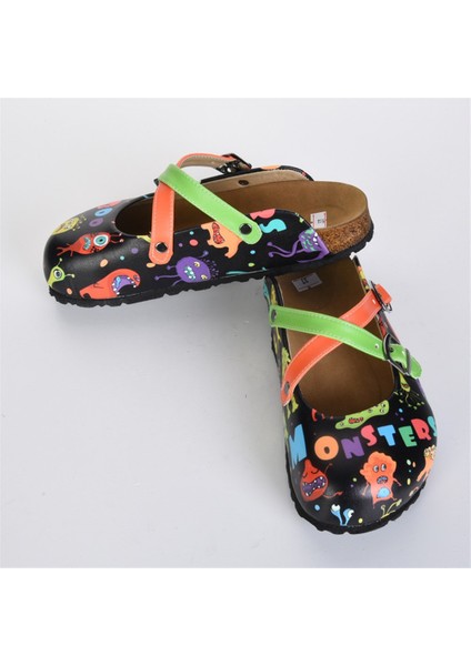 Azizsahinshoes 5401 Boo Monster Çapraz Sabo Terlik indirimleri