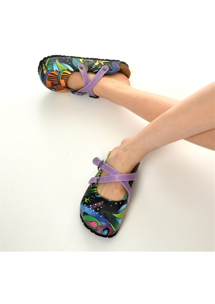 Okyanus Desen Çapraz Sabo Terlik fırsatları