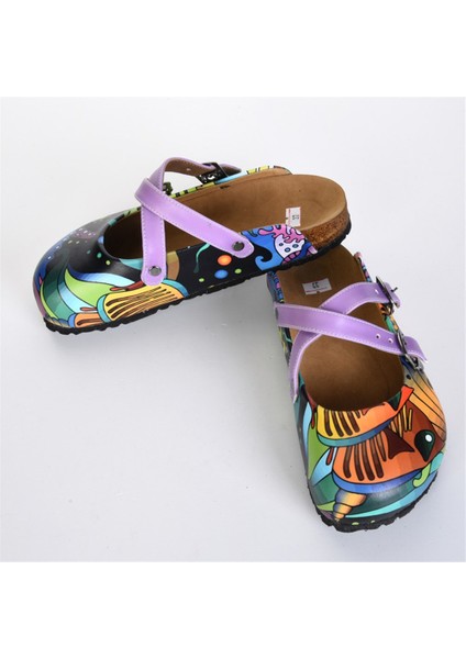 Okyanus Desen Çapraz Sabo Terlik indirimleri