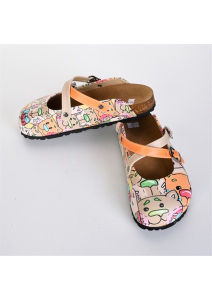 Azizsahinshoes 5413 Hayvan Desenli Çapraz Sabo Terlik modelleri