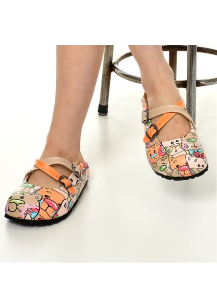 Azizsahinshoes 5413 Hayvan Desenli Çapraz Sabo Terlik indirimleri