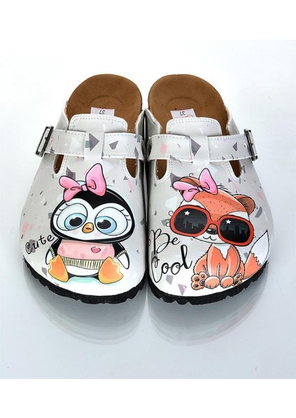 Azizsahinshoes 6284 Penguen Ve Tilki Sabo Terlik