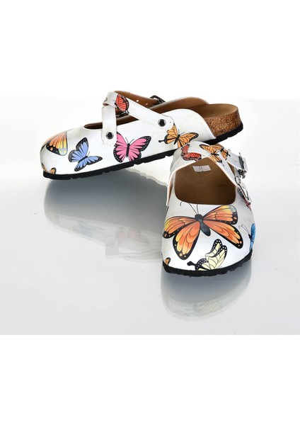 Azizsahinshoes 6289 Turuncu Kelebek Çapraz Sabo Terlik fırsatları