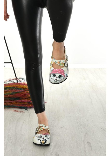 Azizsahinshoes 6301 Şapkalı Kedi Çapraz Sabo Terlik fırsatları