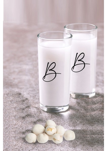 B Harfli Ikili Rakı Bardağı Makinede 70 Derecede Bile Çıkmayan