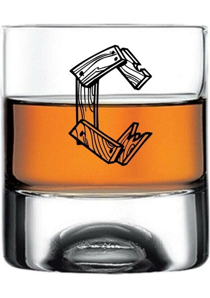 C Harfi Yazılı Holiday Viski Bardağı