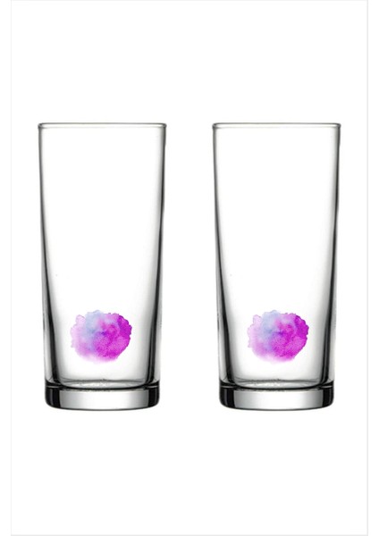 Fuşya Sulu Boya Desenli Rakı Bardağı 2 Adet fiyatları