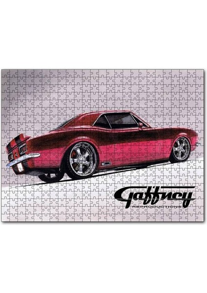 Kırmızı Camaro Kuruboya 120 Parça Puzzle Yapboz Mdf (Ahşap)