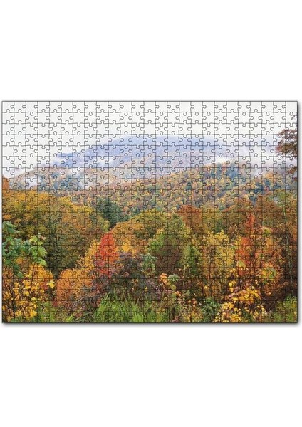 Appalachian Dağlarında Sonbahar Renkleri 120 Parça Puzzle Yapboz Mdf (Ahşap)