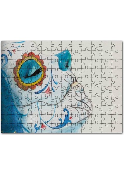 Ölülerin Günü Boyalı Yüz 120 Parça Puzzle Yapboz Mdf (Ahşap)