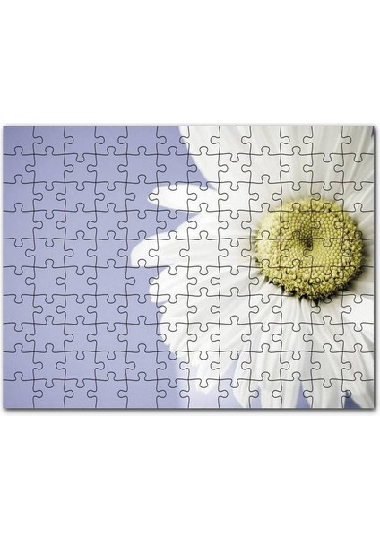 Papatya Yakın Çekim Gökyüzü Arkaplan 120 Parça Puzzle Yapboz Mdf (Ahşap)