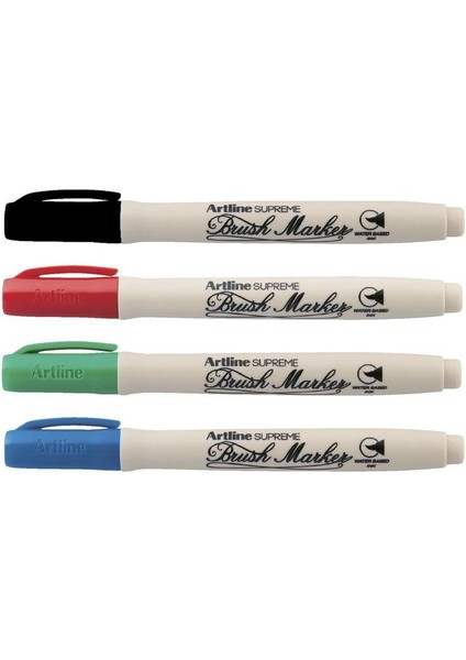 Supreme Brush Marker Fırça Uçlu Kalem 4 Temel Renk