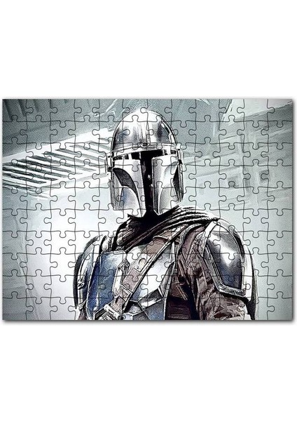 Miğferli ve Zırhlı Savaşçı Yakın Plan 120 Parça Puzzle Yapboz Mdf (Ahşap)
