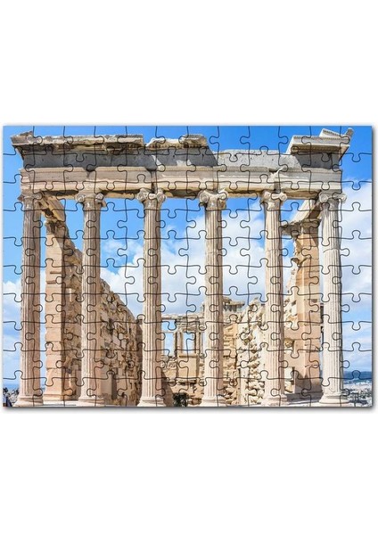 Atina Yunanistan Akropolis Kalıntıları 120 Parça Puzzle Yapboz Mdf (Ahşap)