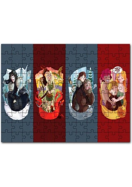 Game Of Thrones Çizgi Film Karekterleri Görseli 255 Parça Puzzle Yapboz Mdf (Ahşap)