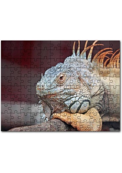 Dal Üzerinde Dinlenen Dev Kertenkele 120 Parça Puzzle Yapboz Mdf (Ahşap)