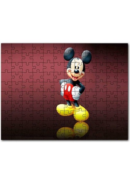 Mickey Mouse Çizgi Film Duvar 120 Parça Puzzle Yapboz Mdf (Ahşap)