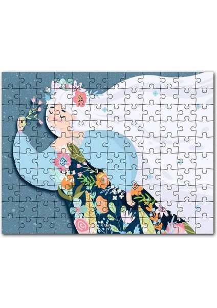 Uluslararası Kadınlar Günü Görseli Çizim 120 Parça Puzzle Yapboz Mdf (Ahşap)