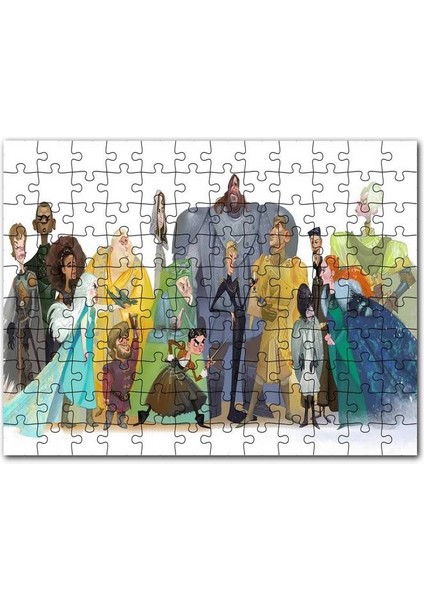 Taht Oyunları Karakter Tasarımı Animasyon Görseli 120 Parça Puzzle Yapboz Mdf (Ahşap)