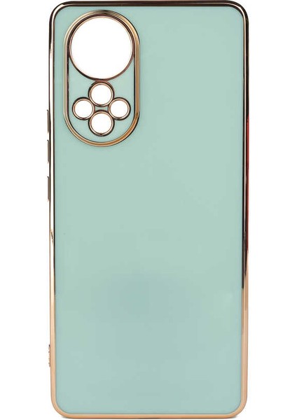 Huawei Honor 50 Kılıf Köşeli Altın Model Kapak