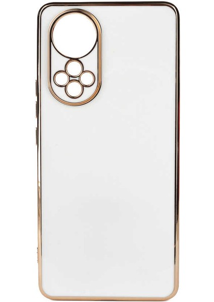 Huawei Nova 9 Kılıf Köşeli Altın Model Kapak