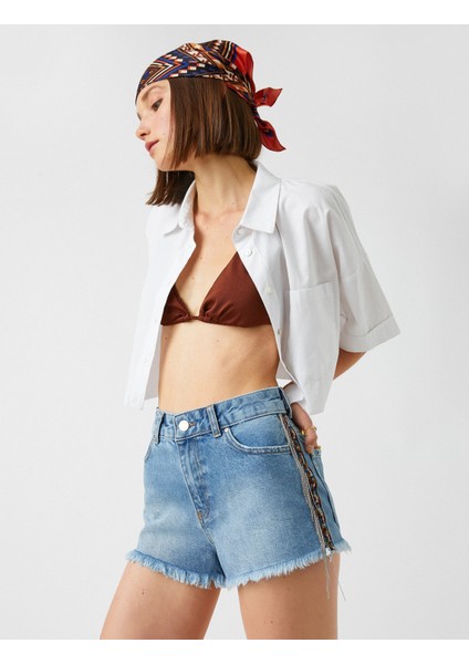 Yüksek Bel Kot Şort fiyatları