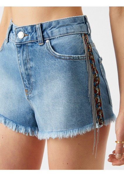 Yüksek Bel Kot Şort indirimleri