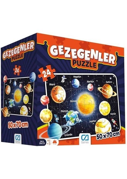 Gezegenler Eğitici Puzzle 24 Parça