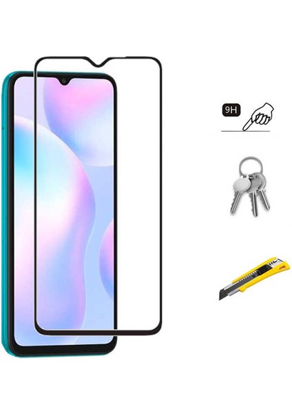 Xiaomi Redmi 9A Htstore Zore Kenarları Kırılmaya Dayanıklı Cam Ekran Koruyucu