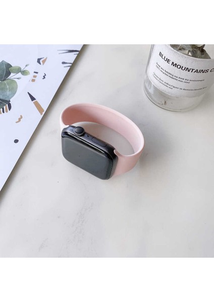 Apple Watch 38MM Krd-31 Solo Loop Small Kordon-Pembe