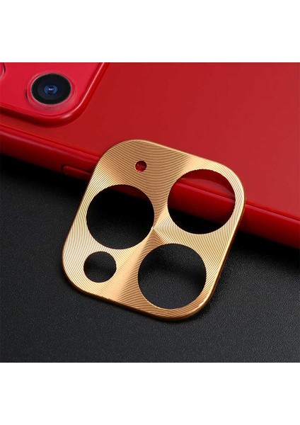 Apple iPhone 11 Pro Zore Metal Kamera Koruyucu-Gold