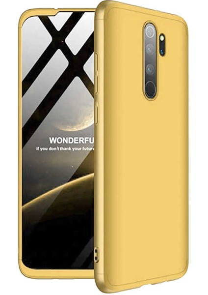 Xiaomi Redmi Note 8 Pro Kılıf Htstore Zore Ays Kapak-Gold