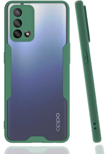Oppo A74 4g Kılıf Htstore Zore Parfe Kapak-Koyu Yeşil