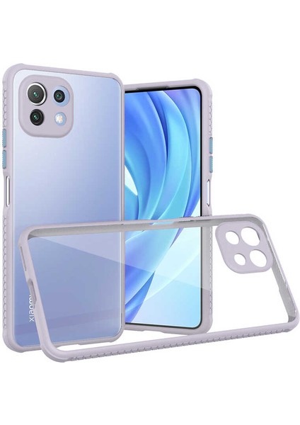 Xiaomi Mi 11 Lite Kılıf ​​htstore Zore Kaff Kapak-Mor