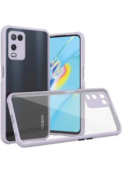 Oppo A54 4g Kılıf ​​htstore Zore Kaff Kapak-Mor