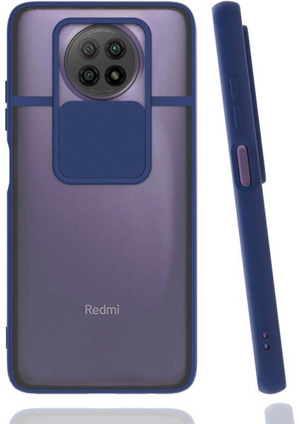 Xiaomi Redmi Note 9 5g Kılıf Htstore Zore Lensi Kapak-Lacivert
