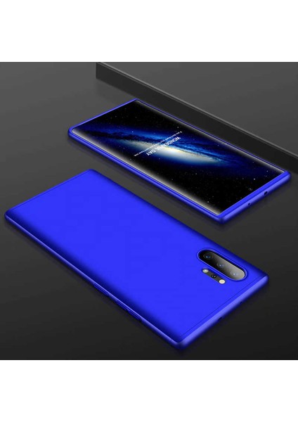 Galaxy Note 10 Plus Kılıf Htstore Zore Ays Kapak-Mavi