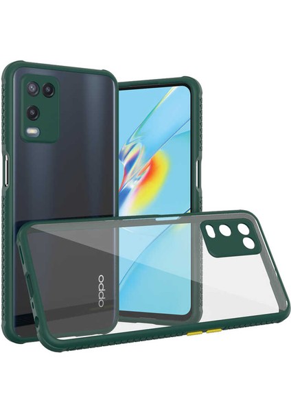 Oppo A54 4g Kılıf ​​htstore Zore Kaff Kapak-Koyu Yeşil
