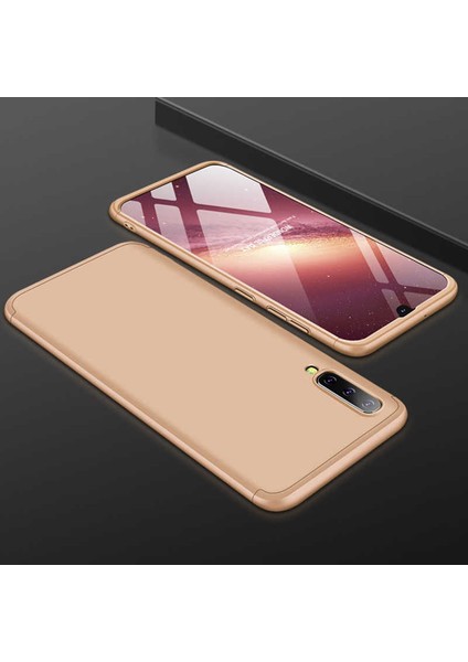 Galaxy M30 Kılıf Htstore Zore Ays Kapak-Gold