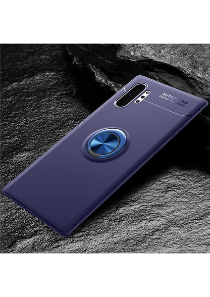 Galaxy Note 10 Plus Kılıf Htstore Zore Ravel Silikon-Mavi