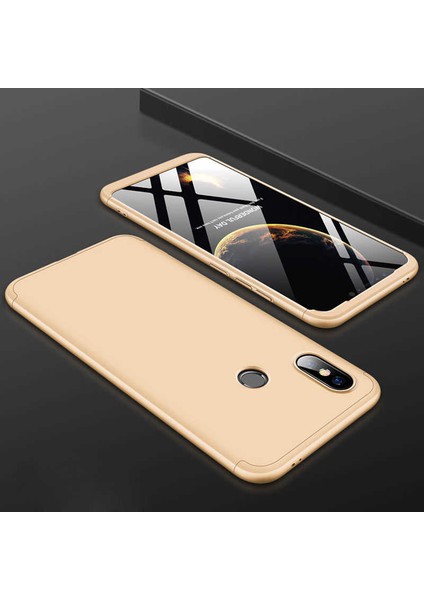 Xiaomi Mi 8 Se Kılıf Htstore Zore Ays Kapak-Gold