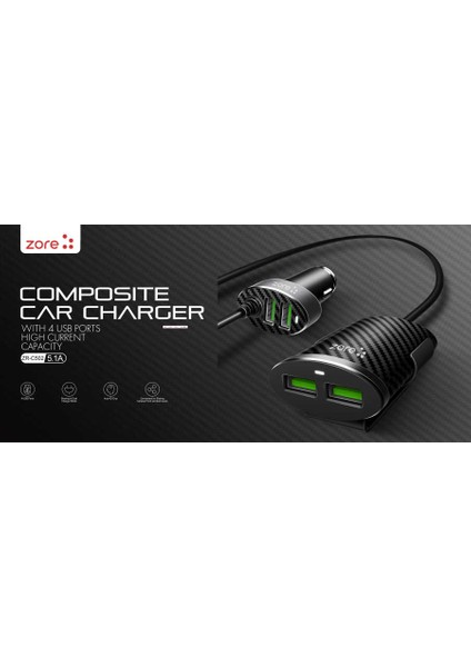Htstore Zore ZR-C502 2+2 Araç Şarj Seti fiyatları