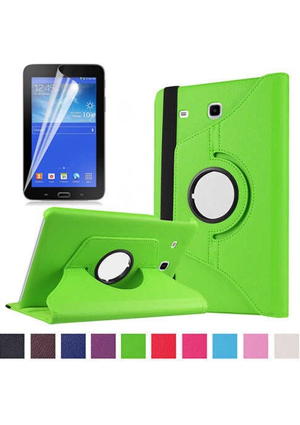 Samsung Galaxy Tab 3 Lite 7.0 T110 Htstore Htstore Zore Dönebilen Standlı Kılıf-Yeşil