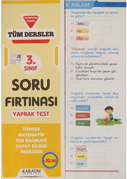 3. Sınıf Tüm Dersler Yaprak Test