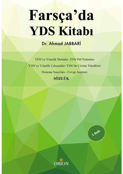 Orion Kitabevi - Akademik Kitaplar Farsça’da Yds Kitabı - Ahmad Jabbari