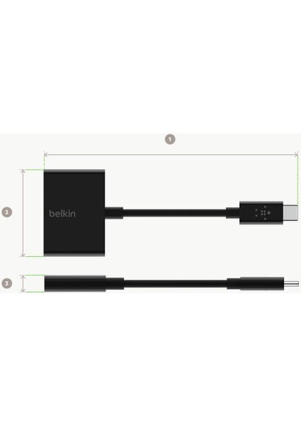 Rockstar Usb-C Şarj + 3.5mm Ses Giriş Çogaltıcı