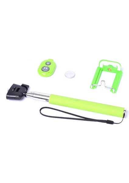 Zore Z07-1 Bluetoothlu Selfie Çubuğu-Yeşil