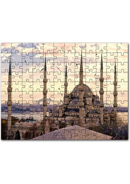 Istanbul Sultan Ahmet Camii Görseli 120 Parça Puzzle Yapboz Mdf (Ahşap)